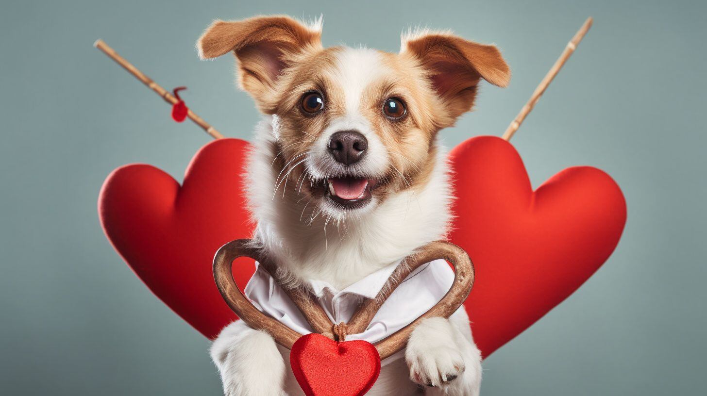 Mascotas en trajes de Cupido posando para la cámara, demostrando afecto y alegría - (Imagen Ilustrativa Infobae)