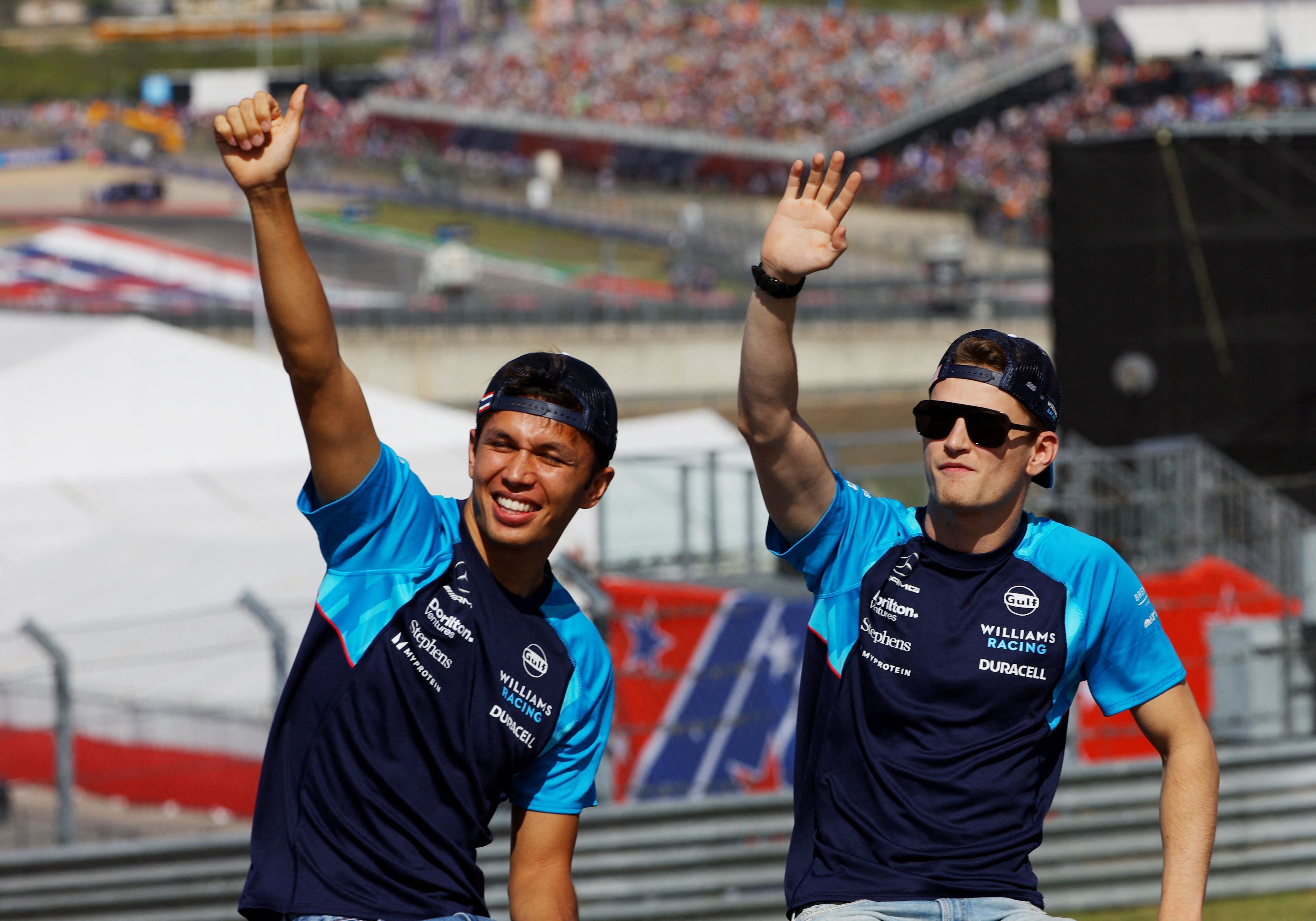 Alexander Albon y Logan Sargeant (Foto: Reuters/Brian Snyder)