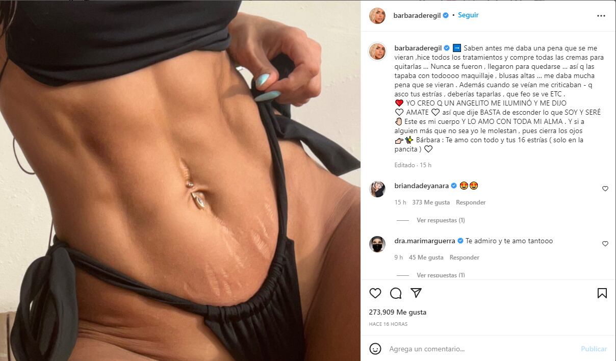 Bárbara de Regil se muestra al natural y presume sus estrías: “Este es mi  cuerpo y lo amo” - Infobae