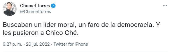 “buscaban Un Líder Y Les Pusieron A Chico Che” El ácido Comentario De