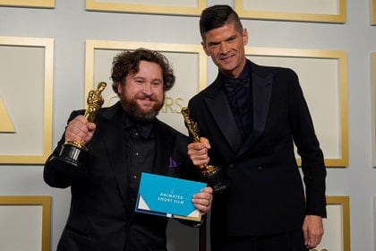 Michael Govier y Will McCormack ganadores por Mejor película corta de animación (Foto: REUTERS)