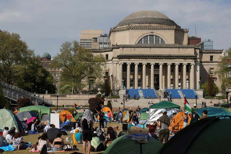 Un campamento de protesta en la Universidad de Columbia en apoyo a los palestinos (REUTERS/Caitlin Ochs/Archivo)