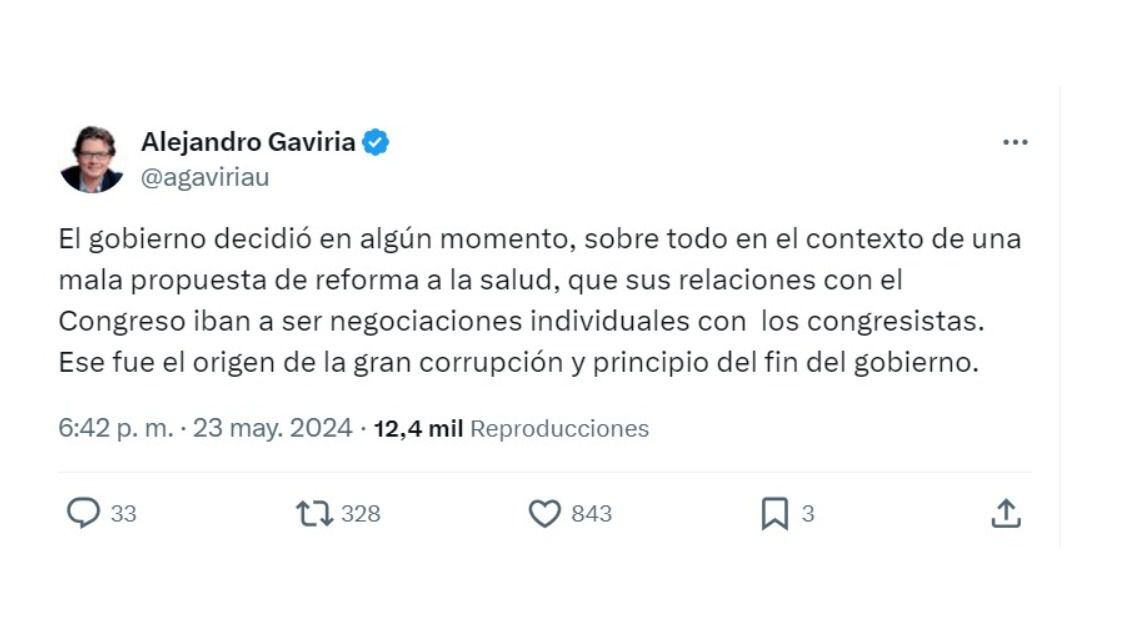 Alejandro Gaviria y sus pullas a Gustavo Petro