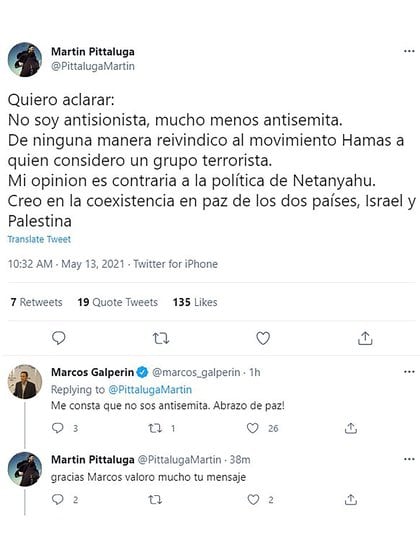 Martin Petaluga ha chiarito di non essere né antisionista né antisemita e ha indicato di considerare Hamas un gruppo terroristico (Twitter)