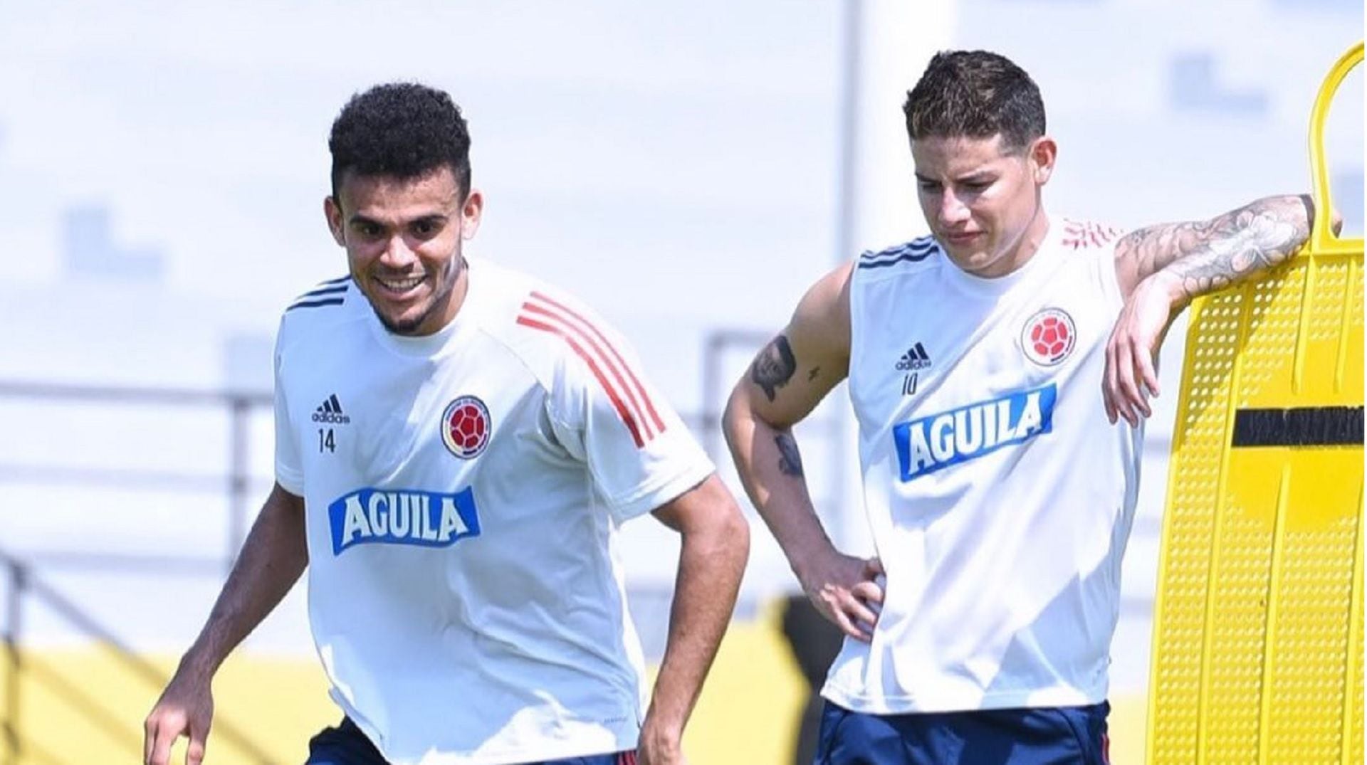 Os jogadores James Rodríguez e Luis Diaz são os principais pontos de referência na Seleção Nacional da Colômbia. Foto: @luisdiaz19_