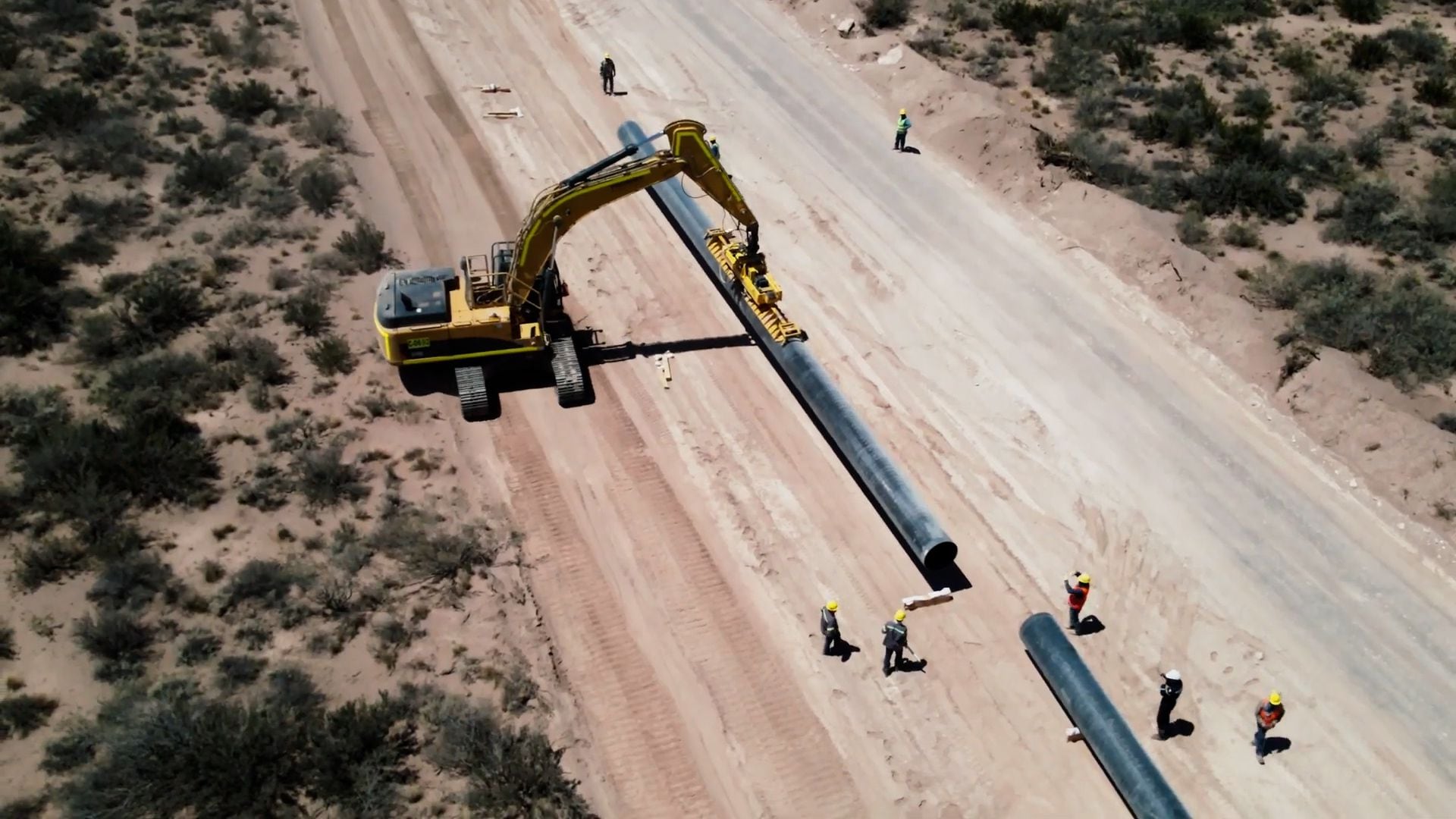 avanza la construcción del gasoducto Nestor kirchner