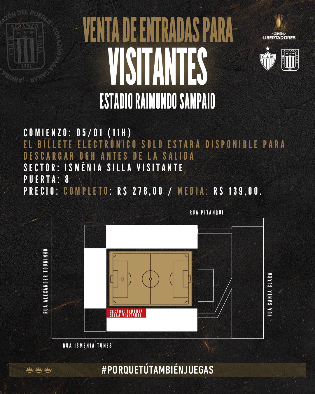 Find out the ticket prices for the visiting fans.  (Photo: Lima Alliance)