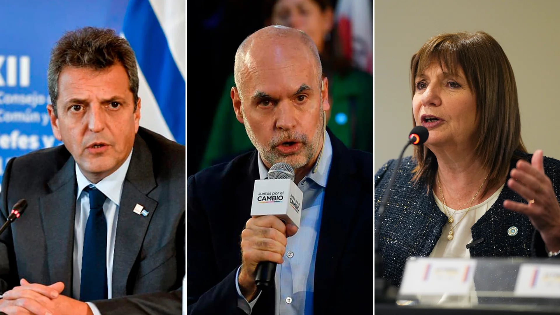 Massa, Larreta y Bullrich, los afectados por la tóxica influencia de CFK y Macri en la campaña.
