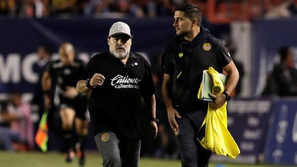 Diego Maradona llevó a Dorados de Sinaloa a disputar dos finales por el ascenso a la primera división del fútbol mexicano (REUTERS/Henry Romero)