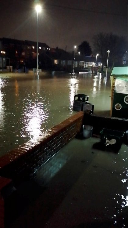 Inundaciones cerca a Wrexham, en Gales (Reuters)