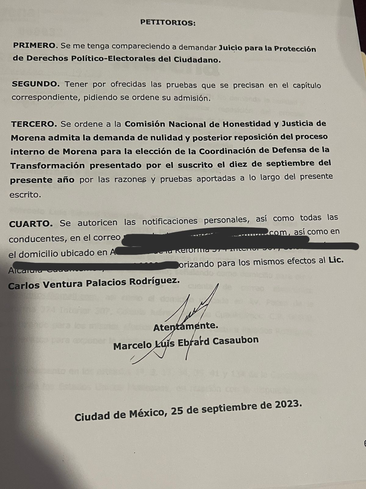 Marcelo Ebrard pide intervención de la Sala Superior del TEPJF (@Adela_Micha)