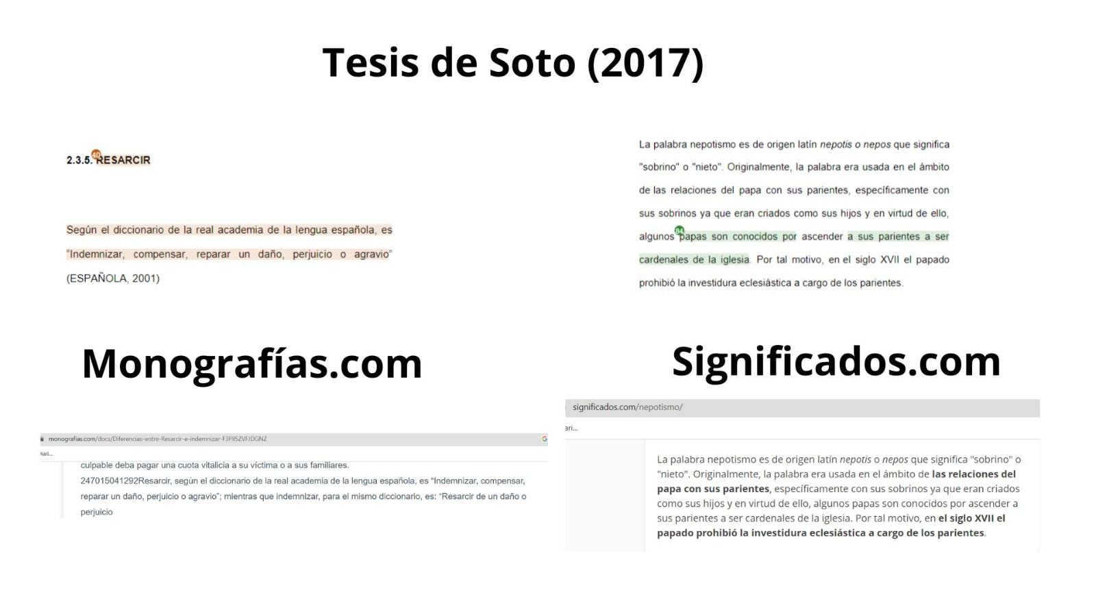 Tesis doctoral de Alejandro Soto y referencia de fuentes que utilizó sin citar. | Infobae Perú