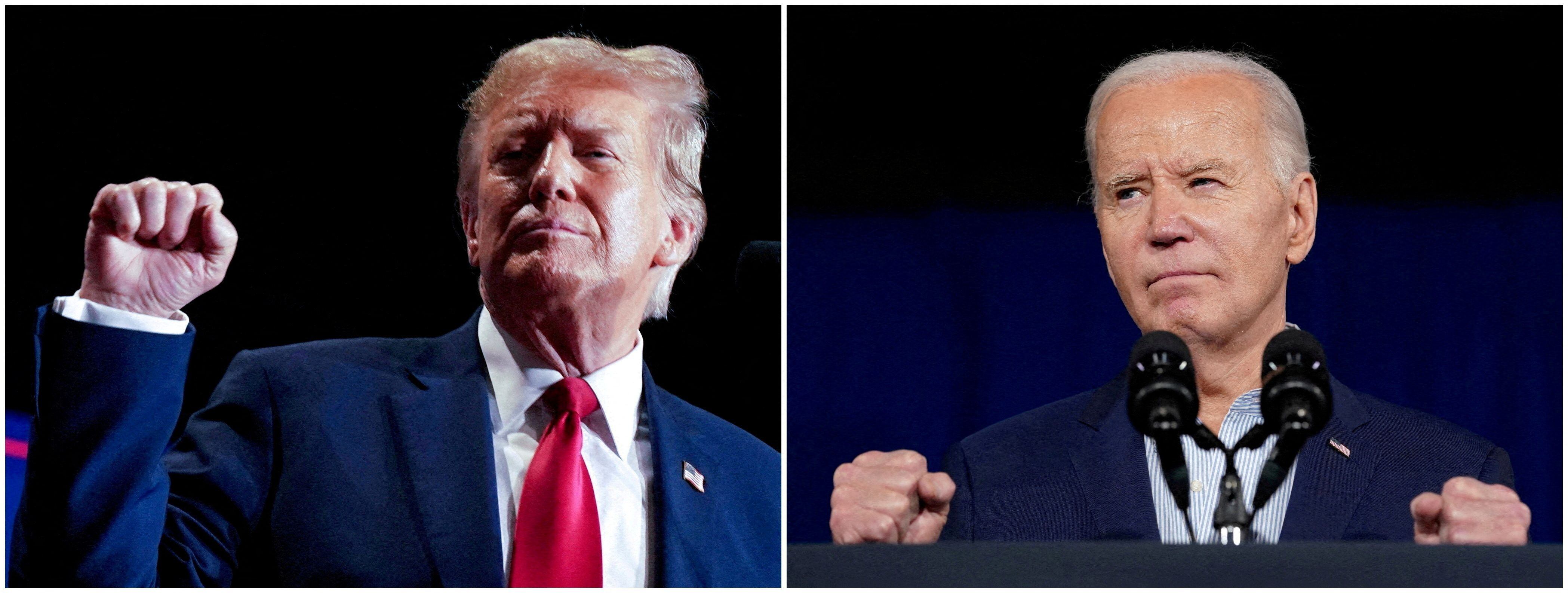 Trump se medirá con Joe Biden en las presidenciales de noviembre (REUTERS/Jay Paul and Kevin Lamarque)