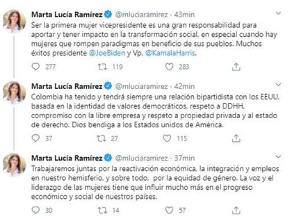 Twitter Marta Lucía Ramírez