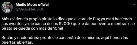 El Medio Metro que saltó a la fama en las redes sociales aprovechó las separaciones para sustentar los argumentos que brindó tras su salida (Twitter)