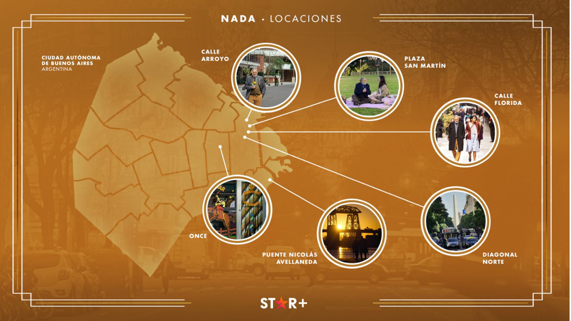 Mapa de locaciones (Gentileza Star +)