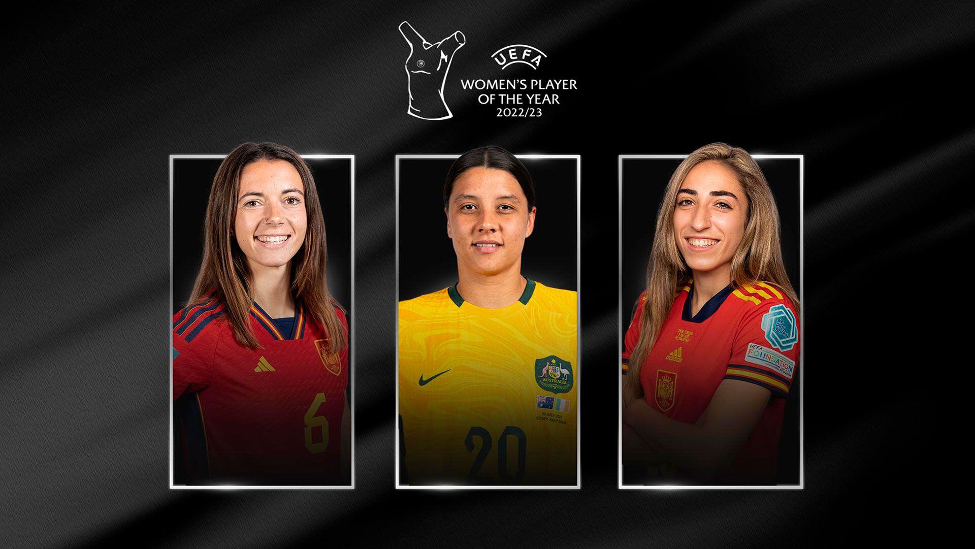 Aitana Bonmatí (Barcelona) le ganó el premio a la australiana Sam Kerr (Chelsea) y a Olga Carmona (Real Madrid)