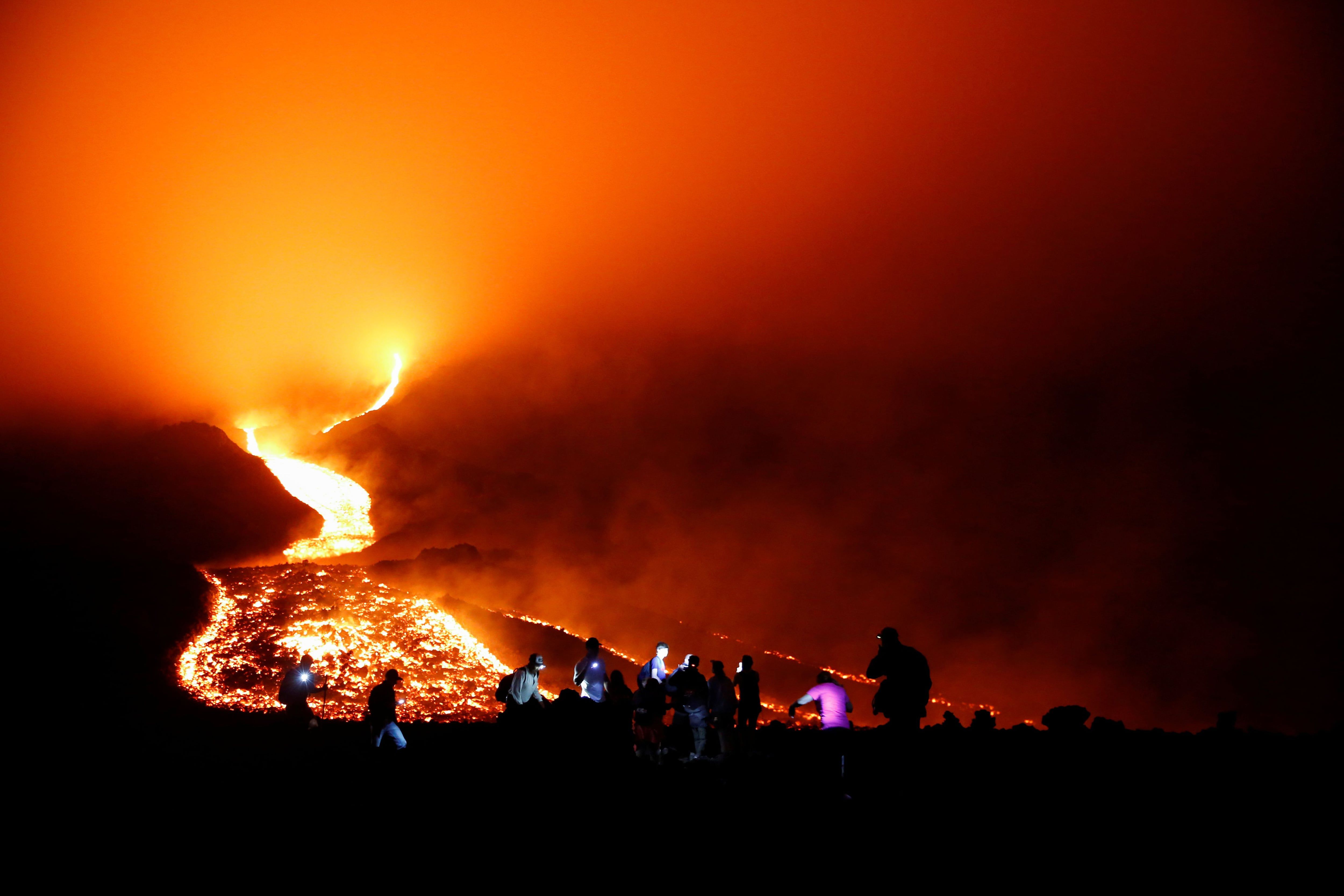 El volcán de Pacaya está ubicado entre los municipios de San Vicente Pacaya del departamento de Escuintla, Amatitlán y Villa Canales del departamento de Guatemala. (Reuters/Luis Echeverría)