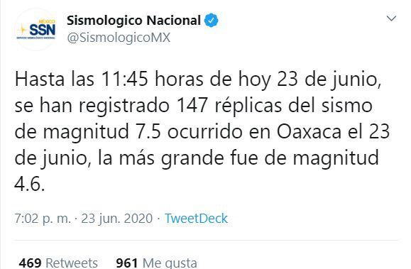 Terremoto en México