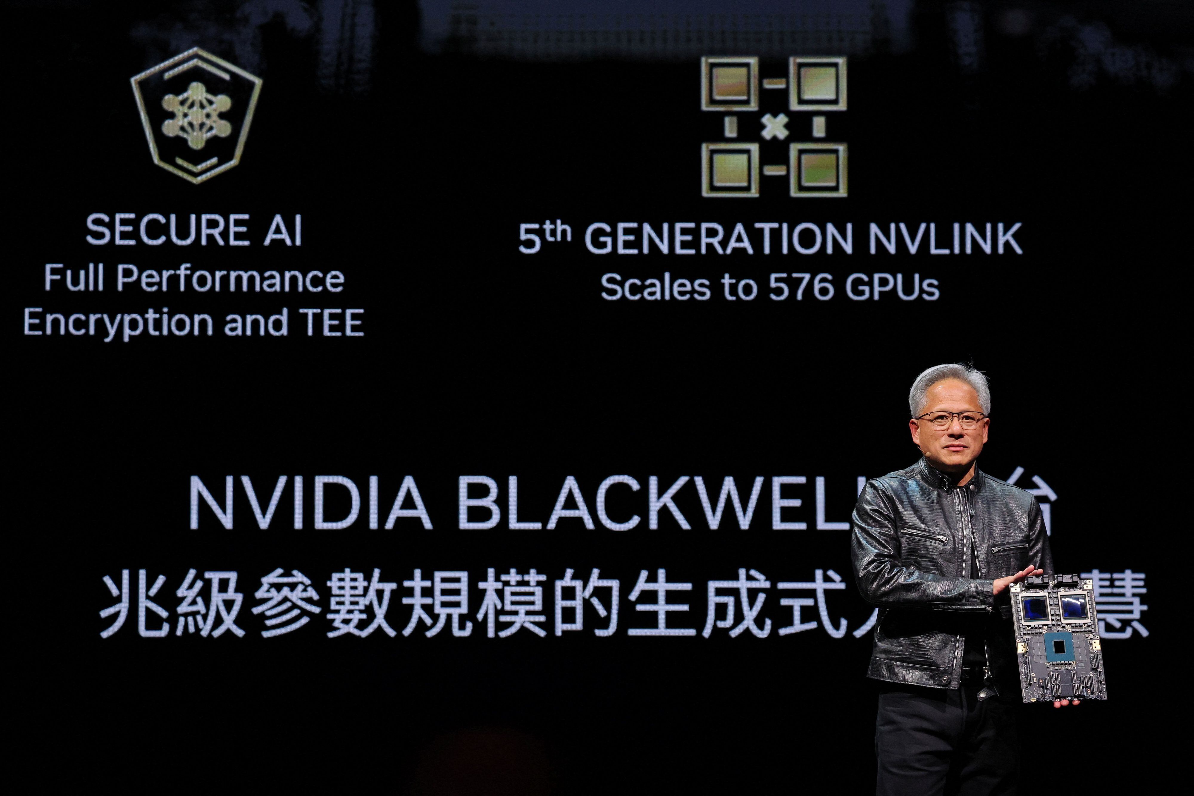 El ejecutivo explicó todos los desarrollos que ha tenido Nvidia en los últimos años. (Foto: REUTERS/Ann Wang)