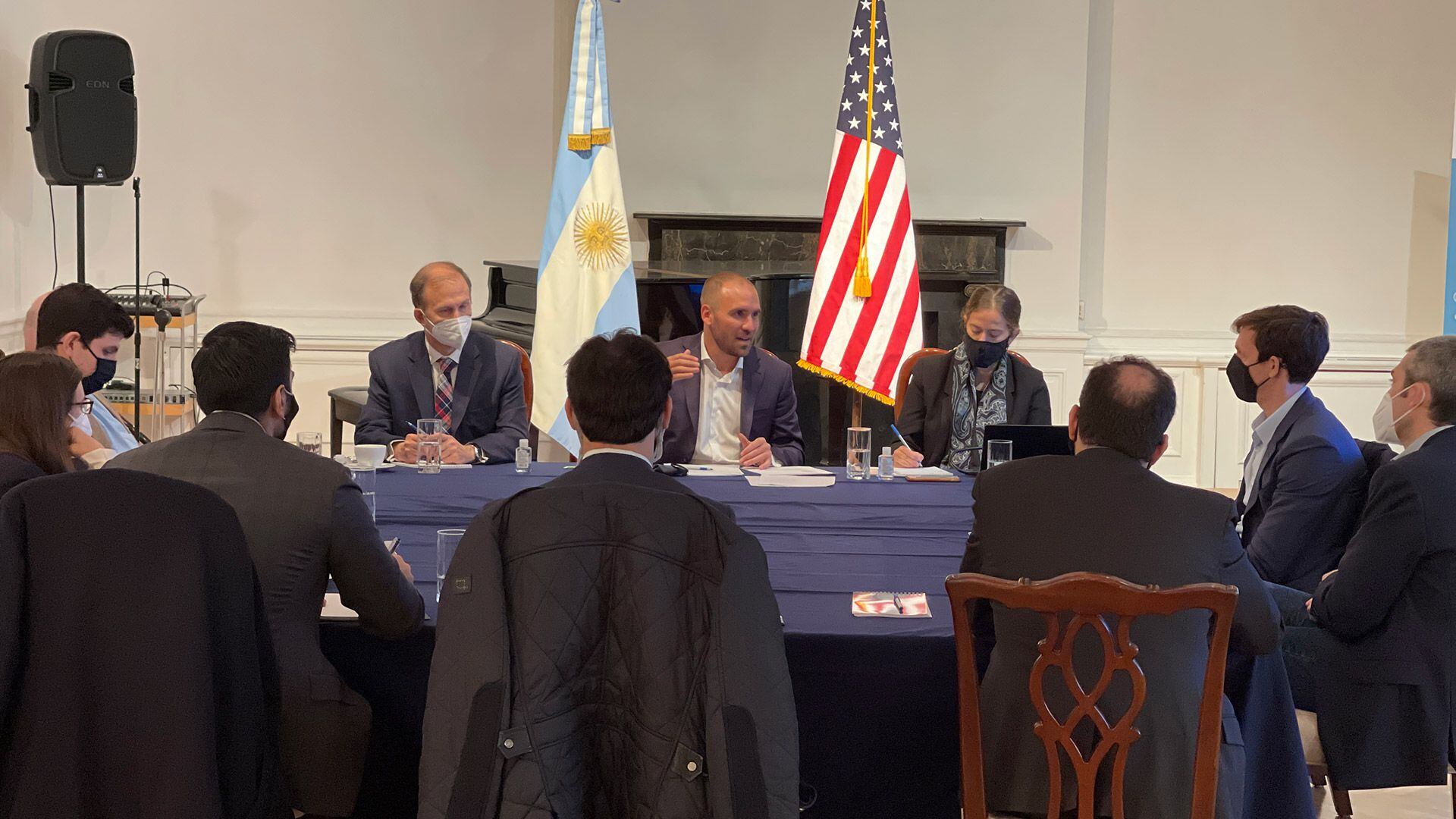 Martín Guzmán, que renegoció la deuda con bonistas en 2020, reunido en su gestión con inversores en Nueva York