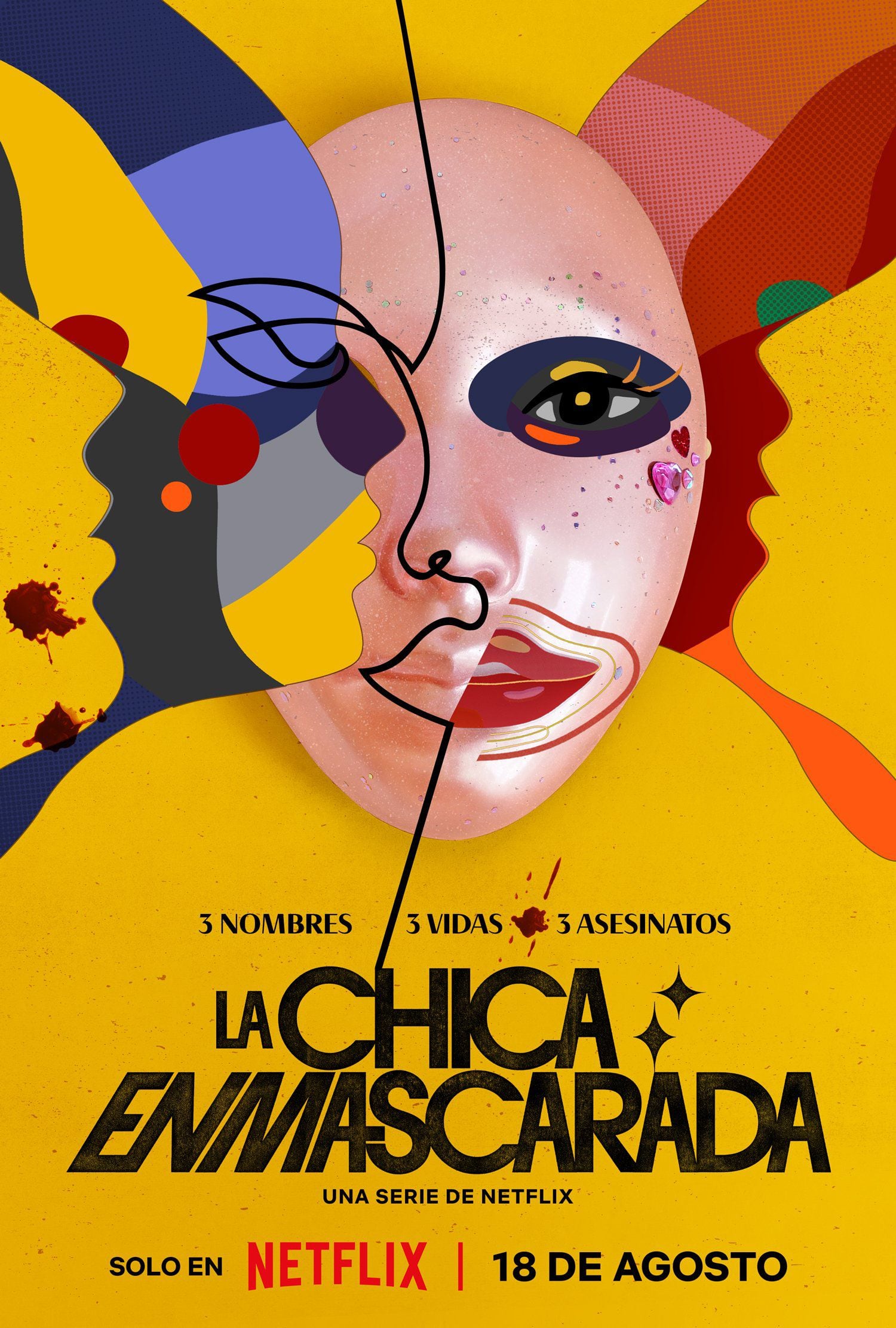 Primer póster oficial de "La chica enmascarada". (Netflix)