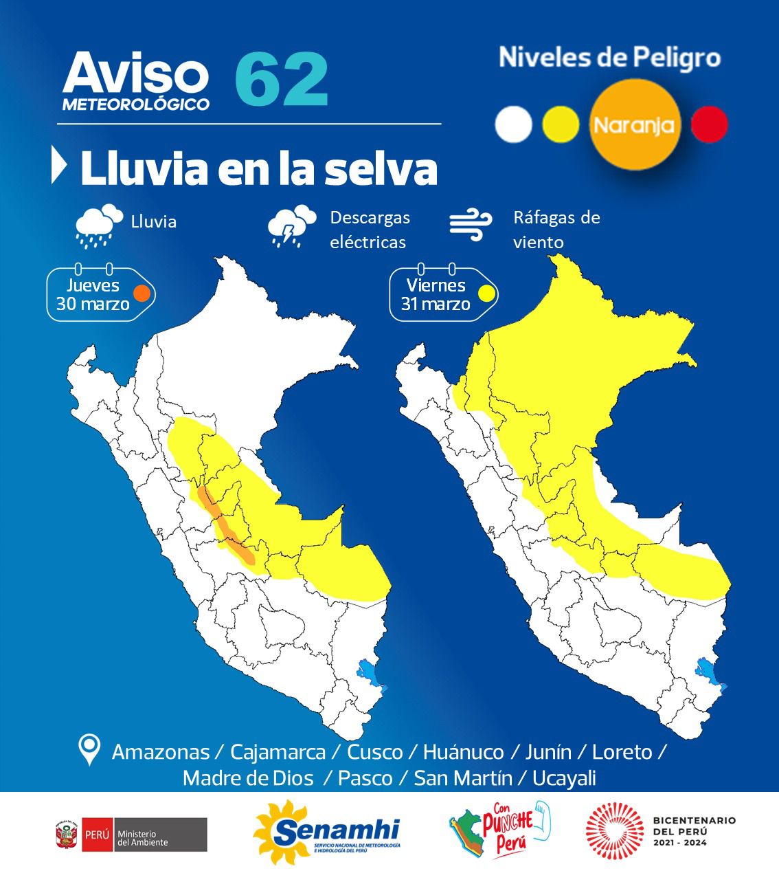 Senamhi Advierte Lluvias Extremas En 23 Regiones Hasta El Viernes Infobae 0393