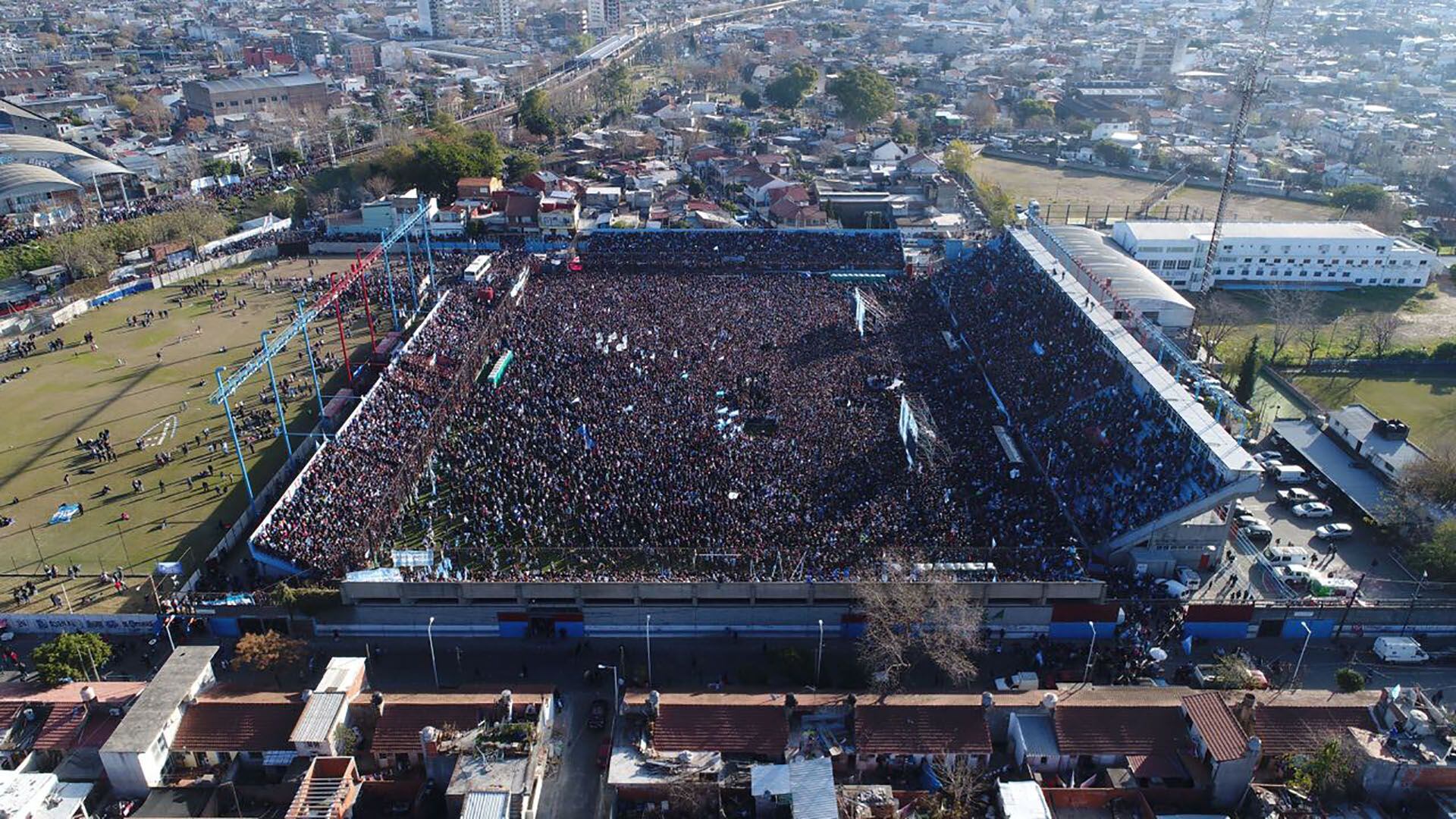 El estadio en el que Cristina Kirchner lanzó Unidad Ciudadana en 2017 (Archivo)