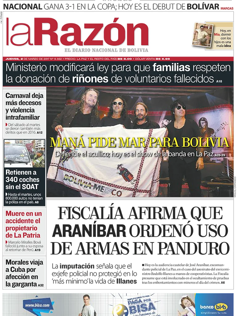 La Razón Bolivia Jueves 02 De Marzo De 2017 Infobae 4932