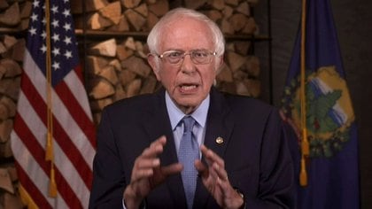 Bernie Sanders durante su discurso.   2020 Democratic National Convention/POOL via REUTERS