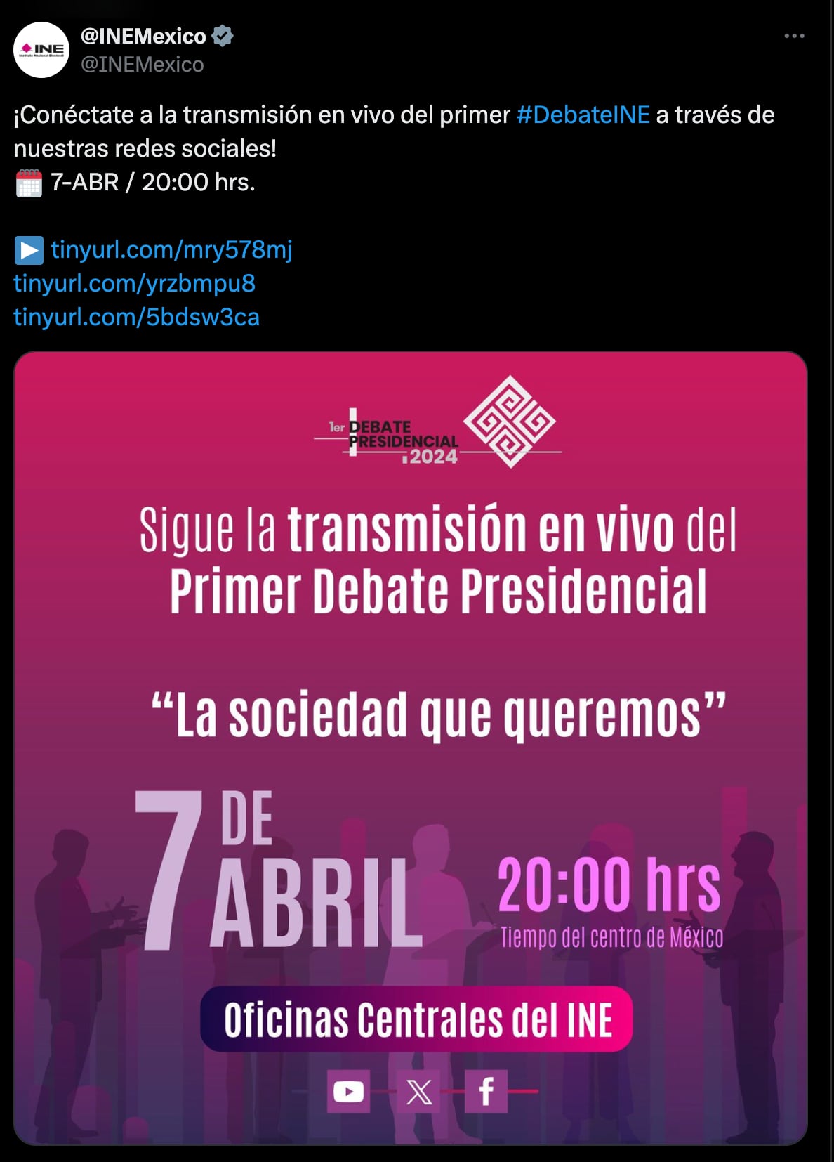 El próximo debate presidencial de 2024 con Sheinbaum, Gálvez y Máynez se transmitirá en un momento determinado y los espectadores pueden sintonizar para ver el choque.