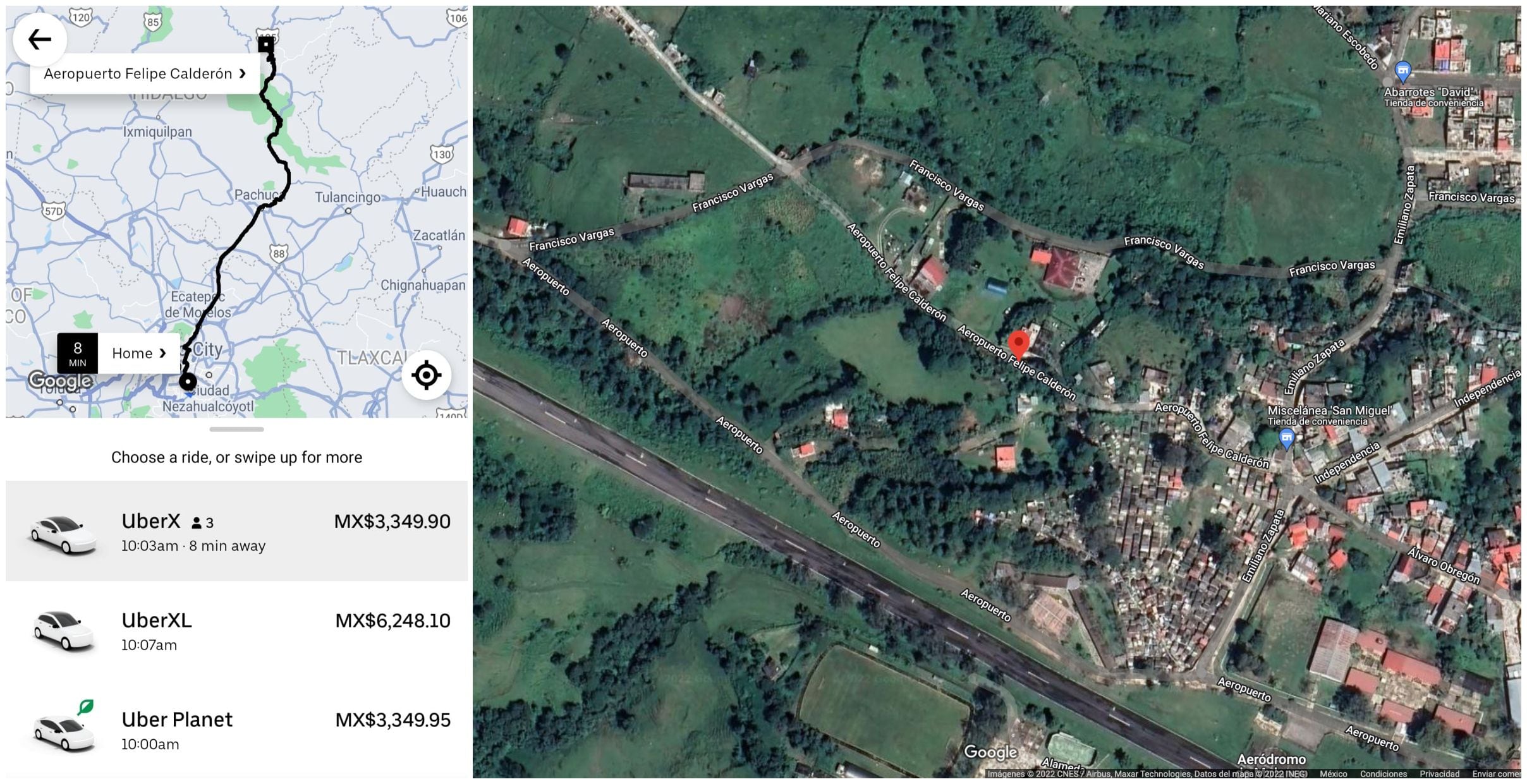 Aéroport Felipe Calderon/ AIFA/UBER