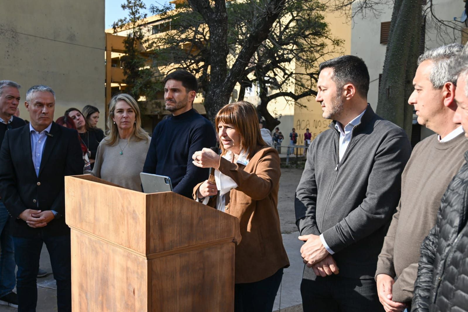 Patricia Bullrich dio una conferencia de prensa para adelantar sus medidas para combatir el narcotráfico
