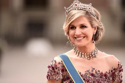 La reina Maxima durante una gala en el Royal Palace (Getty Images)