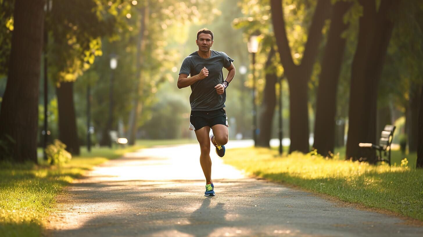 Imagen revitalizante de persona corriendo en el parque, practicando ejercicio para mejorar su salud y bienestar. La escena transmite energía positiva y muestra el compromiso con un estilo de vida activo. (Imagen Ilustrativa Infobae)