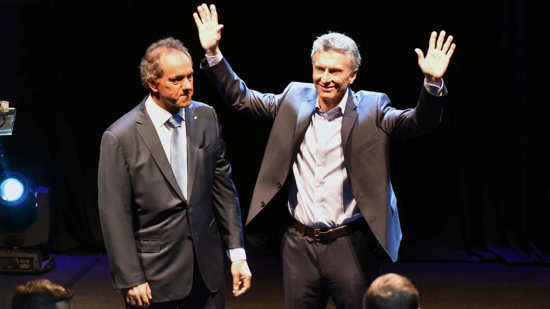 Scioli y Macri en el debate del 2015 (Adrián Escandar)