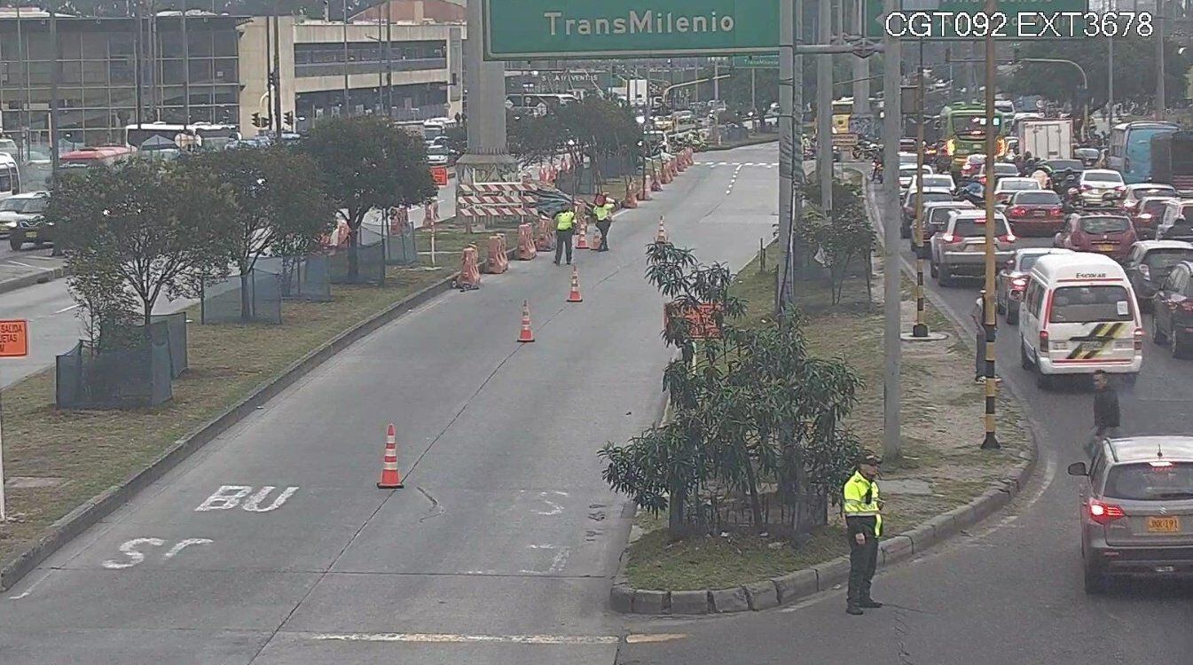 Alto flujo vehícular en la entrada a Bogotá por la Autopista Sur - crédito Secretaría de Movilidad de Bogotá