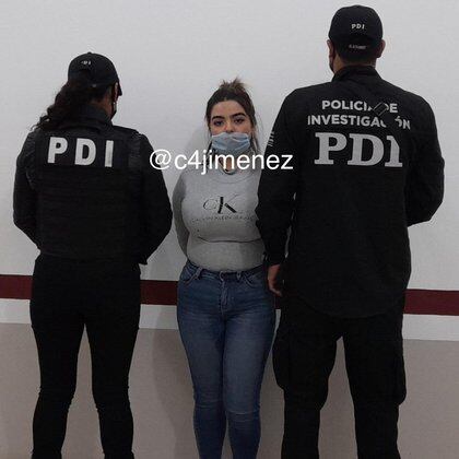 Itati Maldonado, hija del "Betito" fue capturada por su presunta participación en el homicidio de su ex novio (Foto: Twitter/C4jimenez)