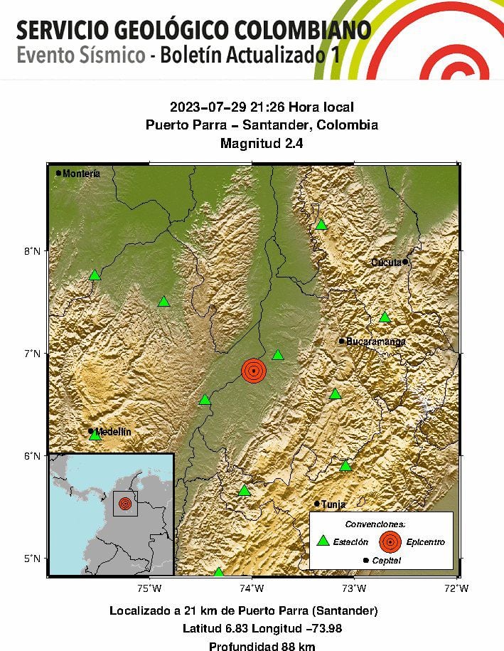 Temblor En Colombia Se Registran Sismos De 24 De Magnitud Con Epicentros En El Departamento De 1478