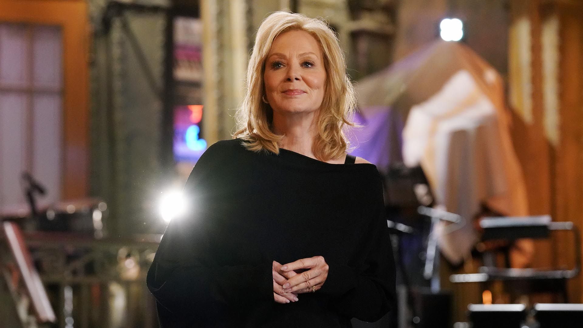 Jean Smart fue la host del programa en el comienzo de la temporada 50. (Crédito: Rosalind O’Connor/NBC)