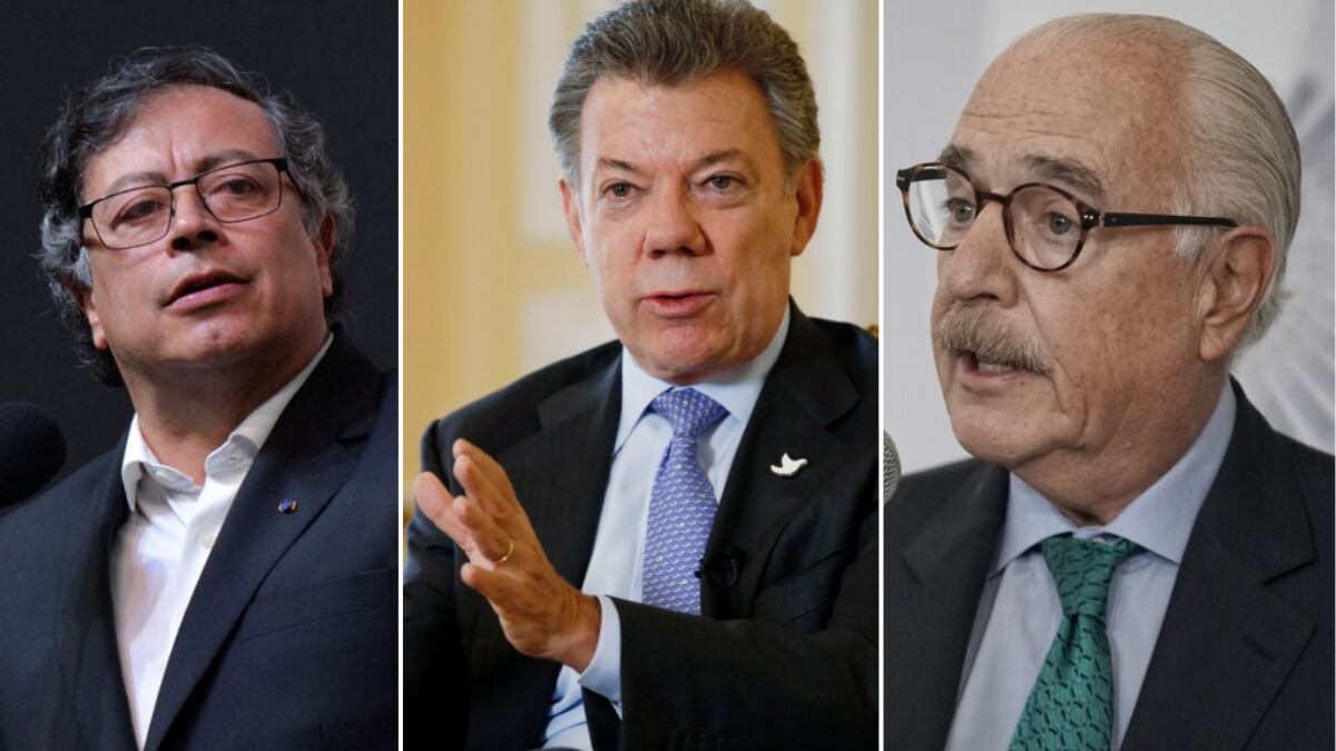 Gustavo Petro, Juan Manuel Santos y Andrés Pastrana