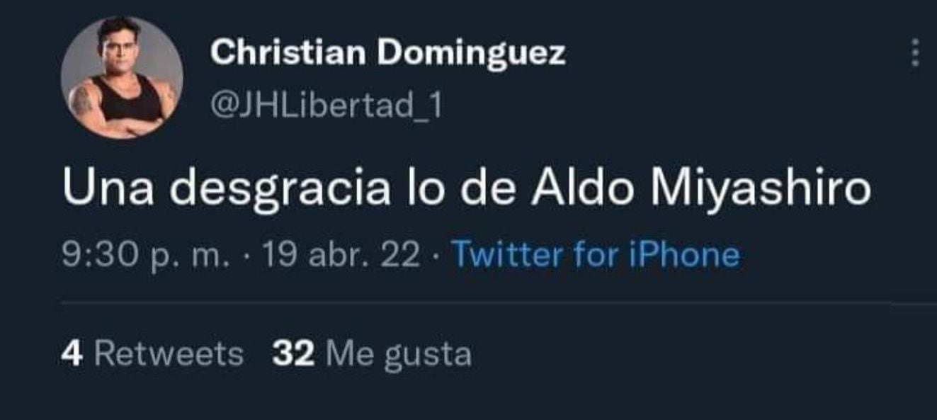 Tuit falso de Christian Domínguez se volvió viral. (Foto: Twitter)