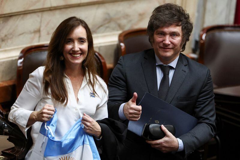 Javier Milei y Victoria Villarruel, futuros presidente y vice