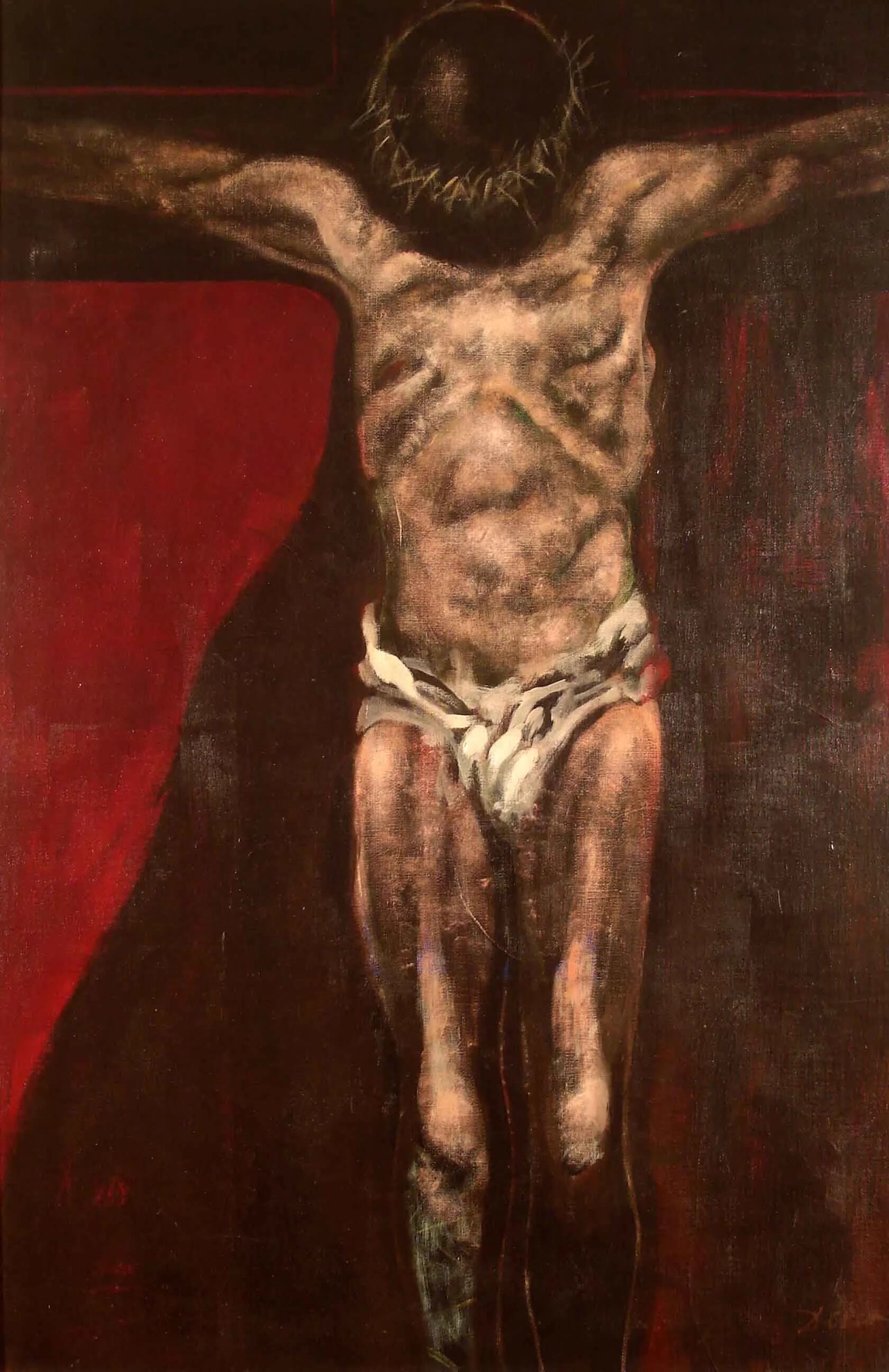 La crucifixión que pintó Ernesto Deira en 1976.
