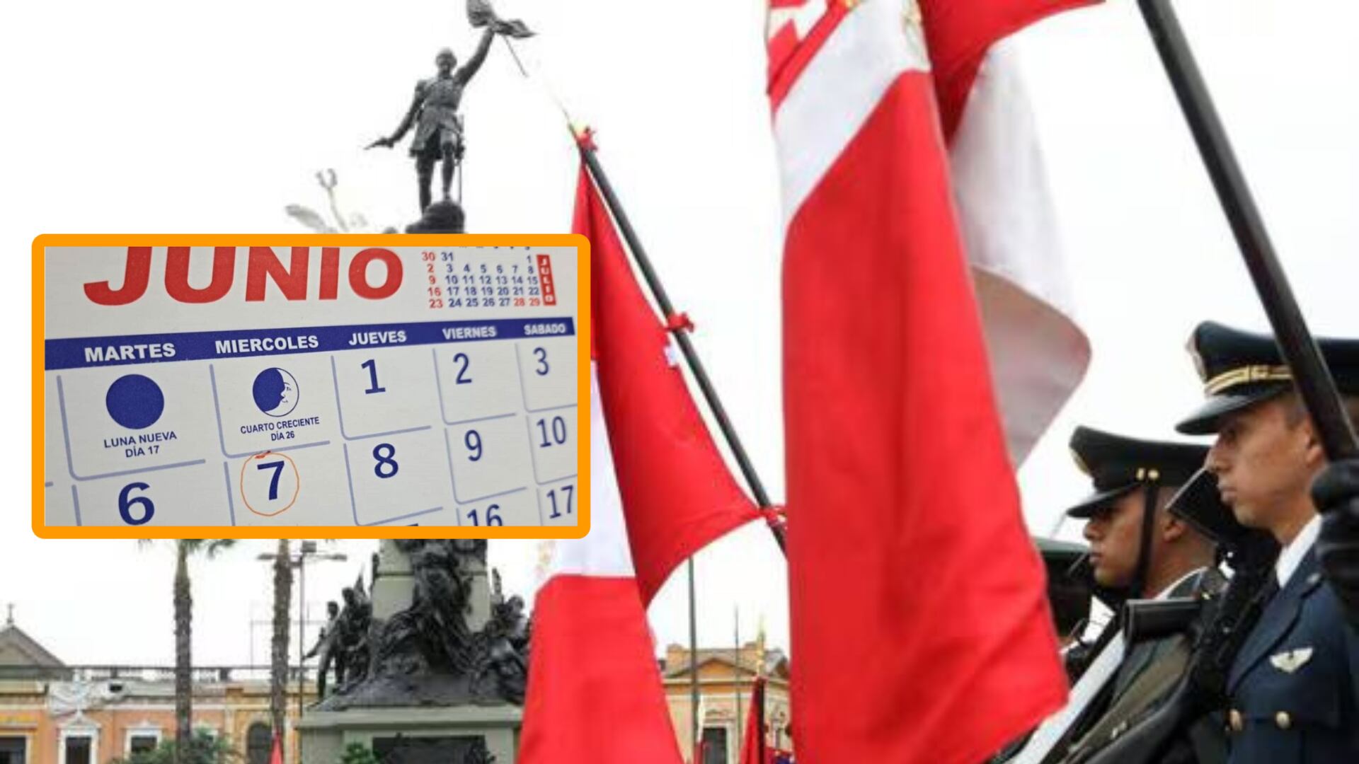 Este 7 de junio se celebra el día de la bandera, y el Perú disfrutará por primera vez de un nuevo feriado. Composición Infobae.