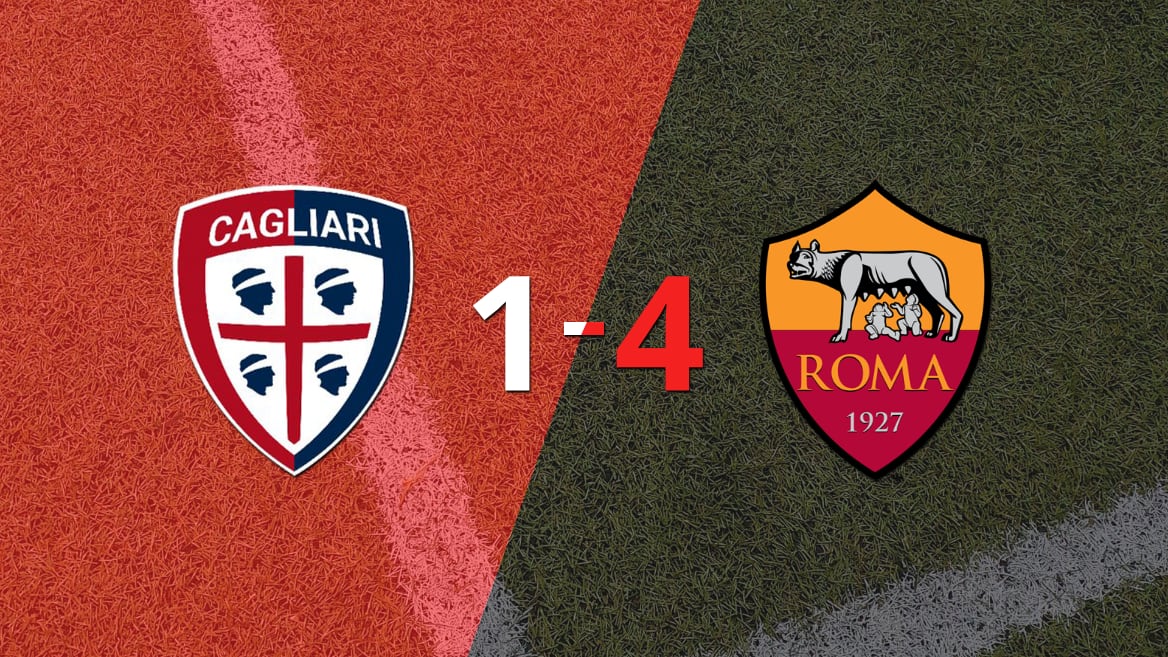Romelu Lukaku impulsó la victoria de Roma frente a Cagliari con dos goles
