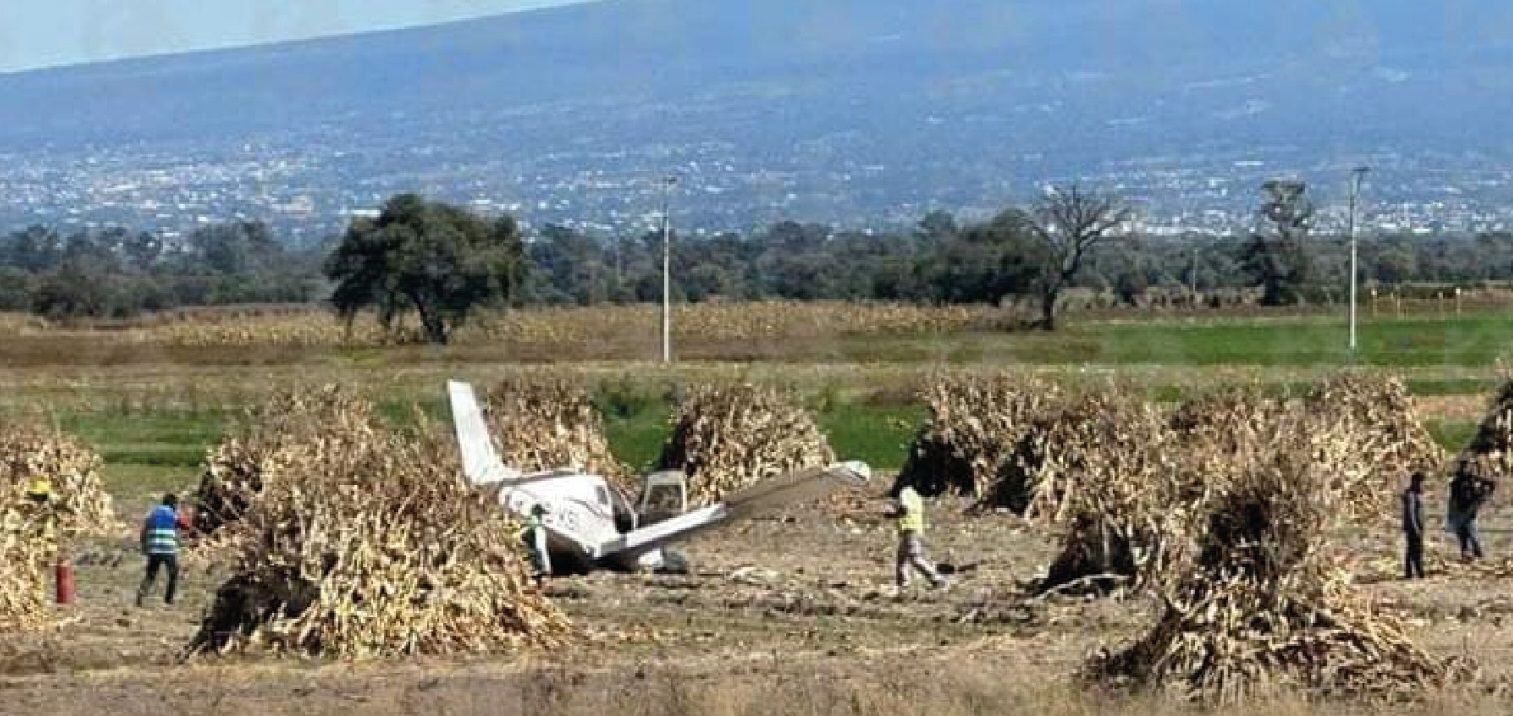 Desplome de avioneta Puebla dos lesionados