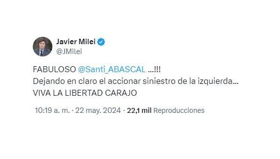 Javier Milei y Santiago Abascal