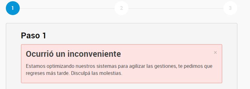 El cartel que aparece en el formulario de registro de la SUBE