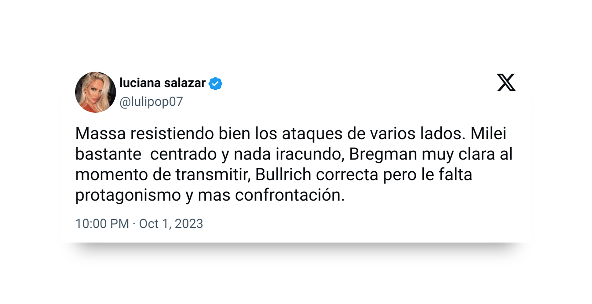 El análisis de Luciana Salazar